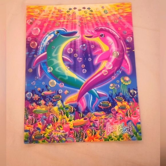 Lisa Frank Dolphin Folder NEW - Picture 1 of 8